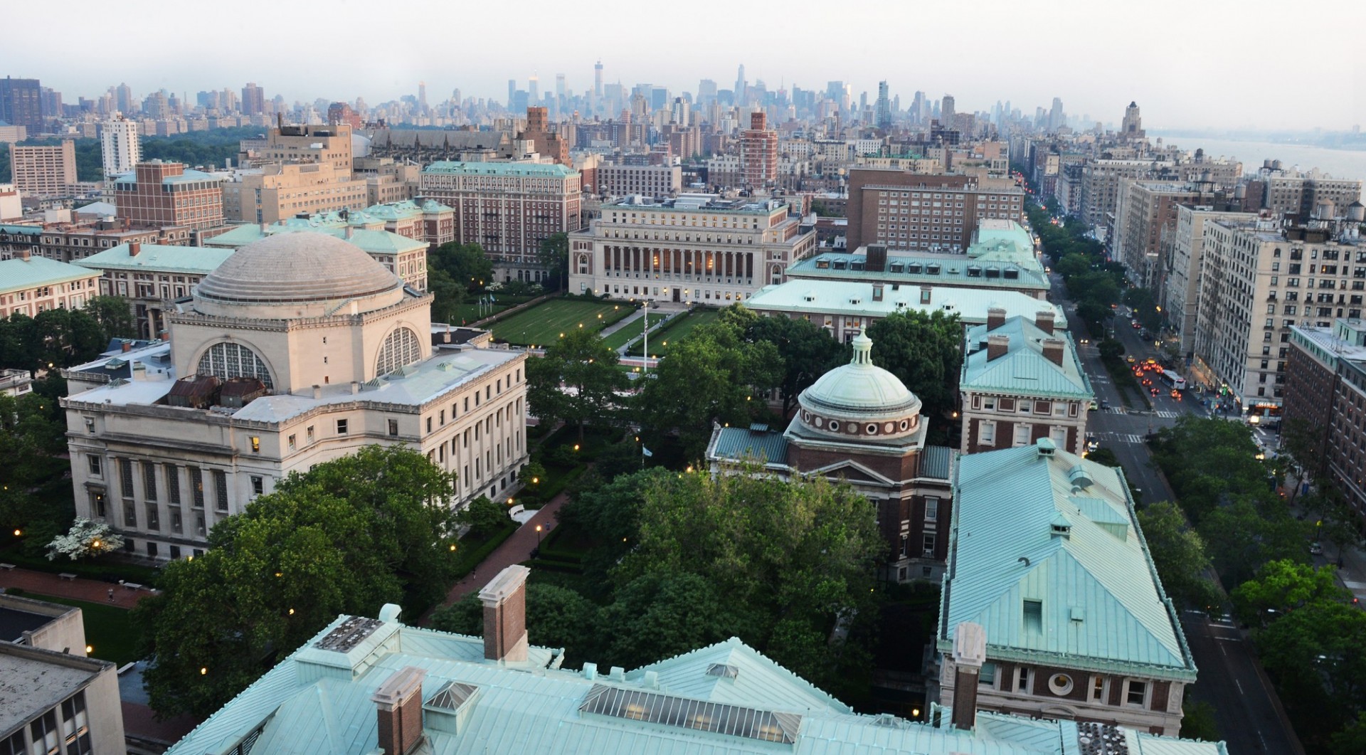 Columbia campus as seen from an aerial view