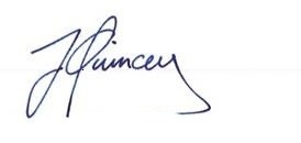 Signature of Jame Quincey