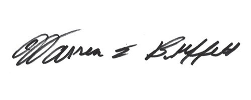 Signature of Warren Buffett