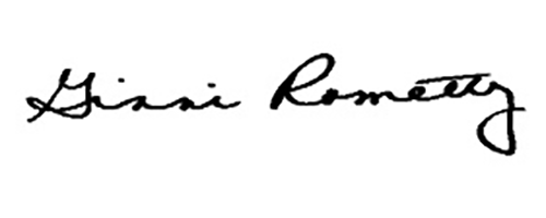 Signature of Ginni Rometty